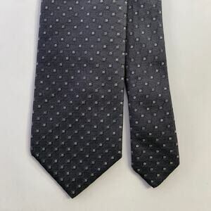 PRADA Size One Size Grey White Diamond Tie